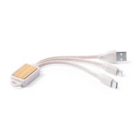 bamboo wheatstraw 3 in 1 usb charging cable