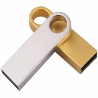 golden usb drive with keyring