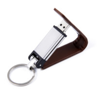 real leather or PU usb drive,embossing logo