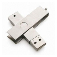 steel usb memory drive in twister design
